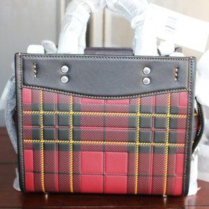 Coach Rogue 20 With Plaid Print